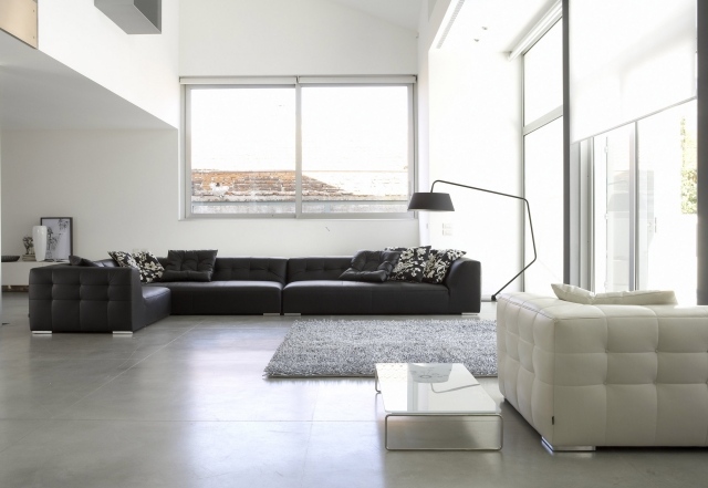 modular sofa-modern-design-Didier-gomez-Malhoun-black-leather