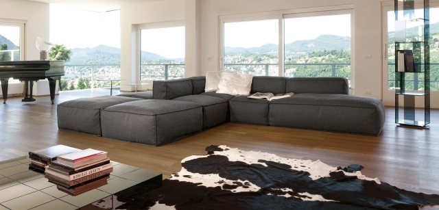 canapés-modulables-contemporary-design-gray-PEANUT-Mauro-Lipparini-BONALDO modular sofas