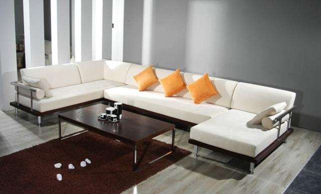 sofa lounge comfort-complete-original-idea-color-white-table-low