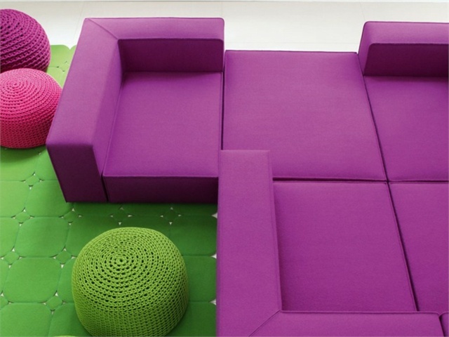 corner sofa modern bright color