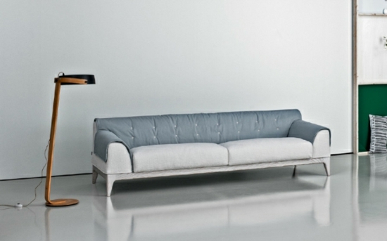 bi-material sofa saba