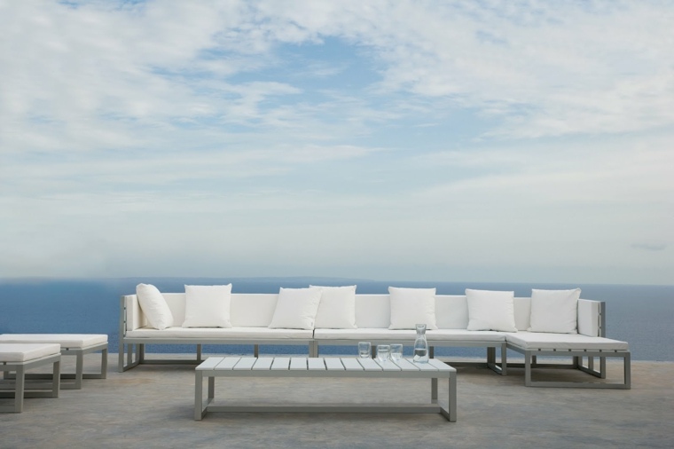 outdoor furniture garden sofa white design gandia blasco