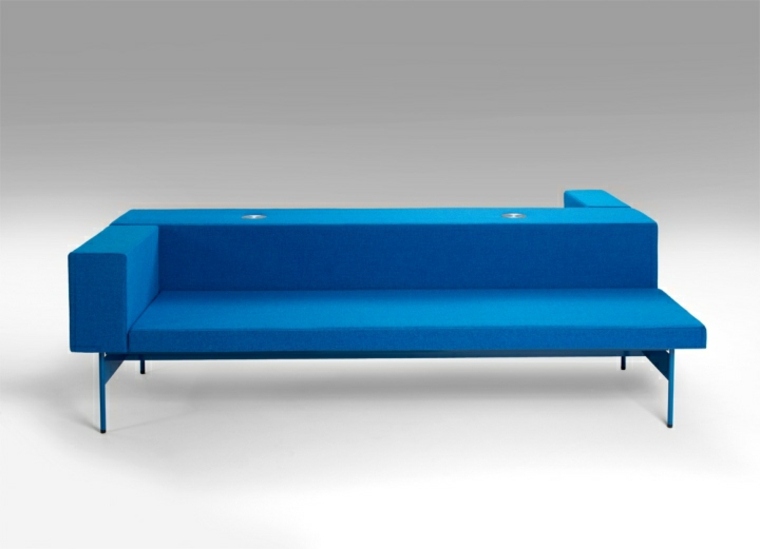 sofa original design blue convertible modular living room furniture modern