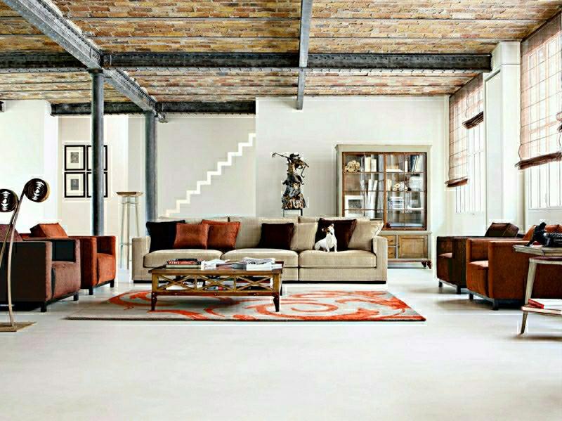 design interiør stue rock bobois sectional sofa med avtagbar liner lang øy