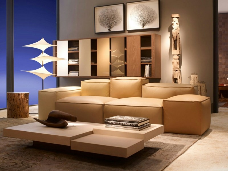 lær sofa design paris rock bobois sofa seksjon stue deco