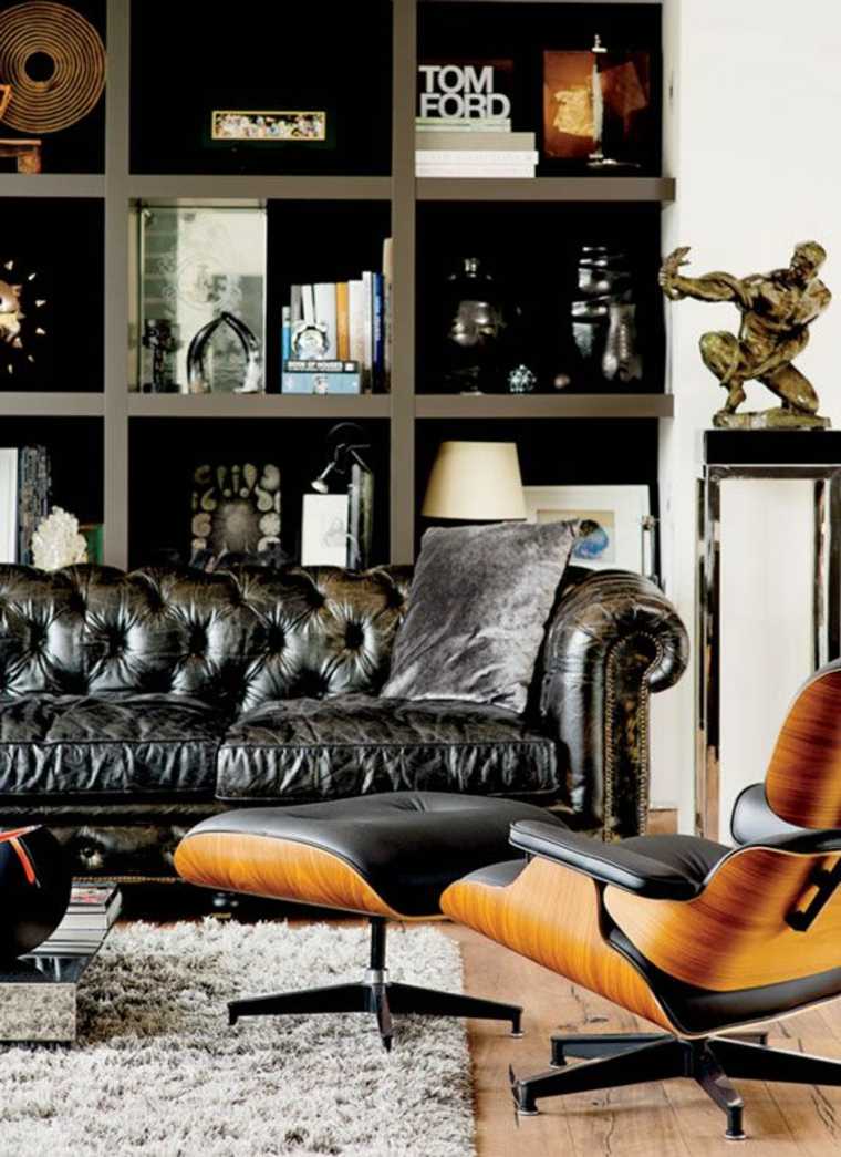 library design living room leather decoration