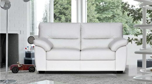 elegant two-seater sofa white