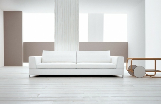 elegant white sofa saba italia