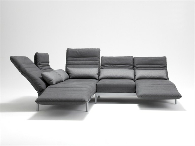 contemporary angular gray elegant sofa