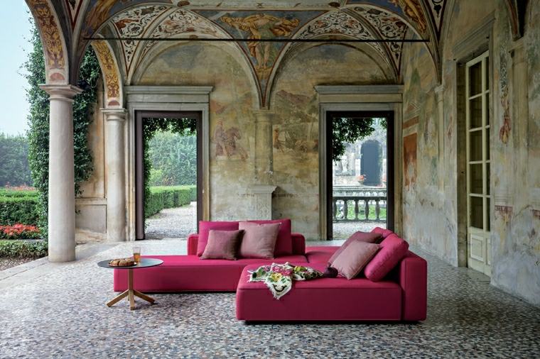 garden furniture outdoor sofa pink and Dandy design