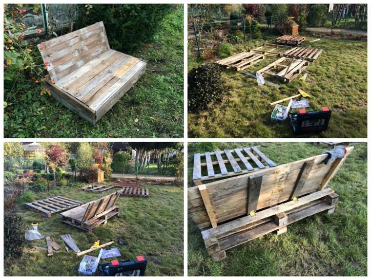 bench garden pallet wood idea