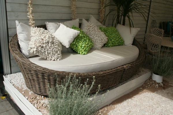 rattan design garden sofa