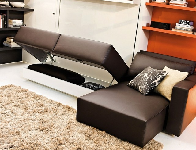 brown leather sofa