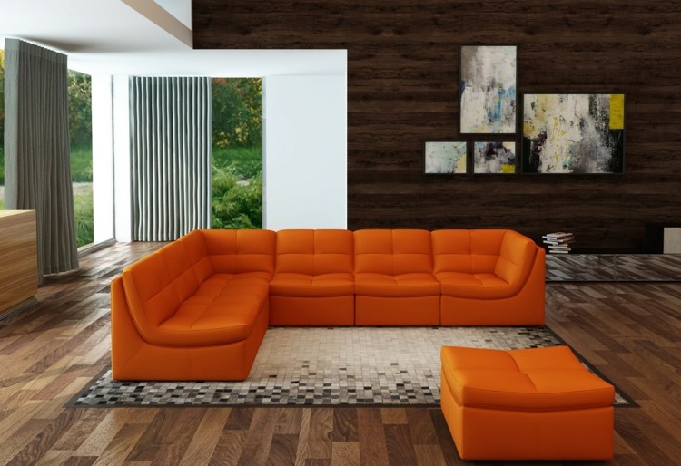 interior orange sofa interior design interesting