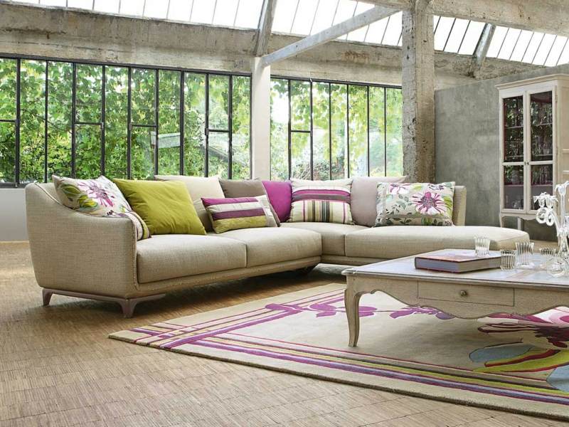 sofa beige rock bobois ylang paris moderne design moderne stue
