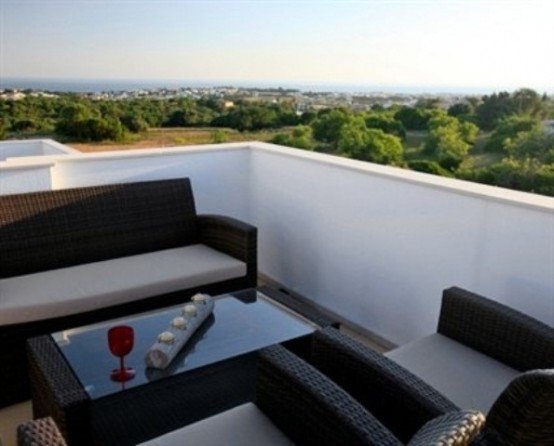 rattan sofa outside terrace