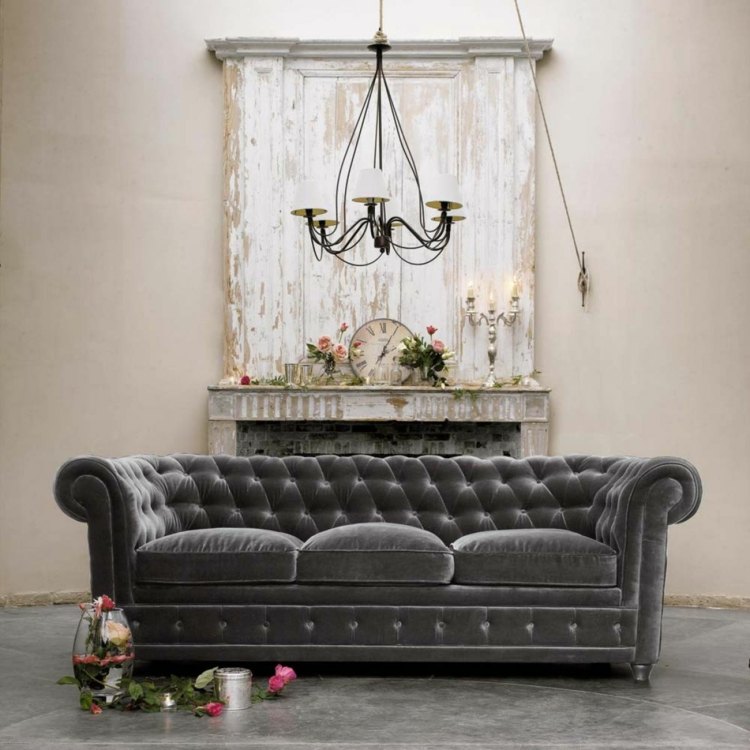 retro gray style sofa