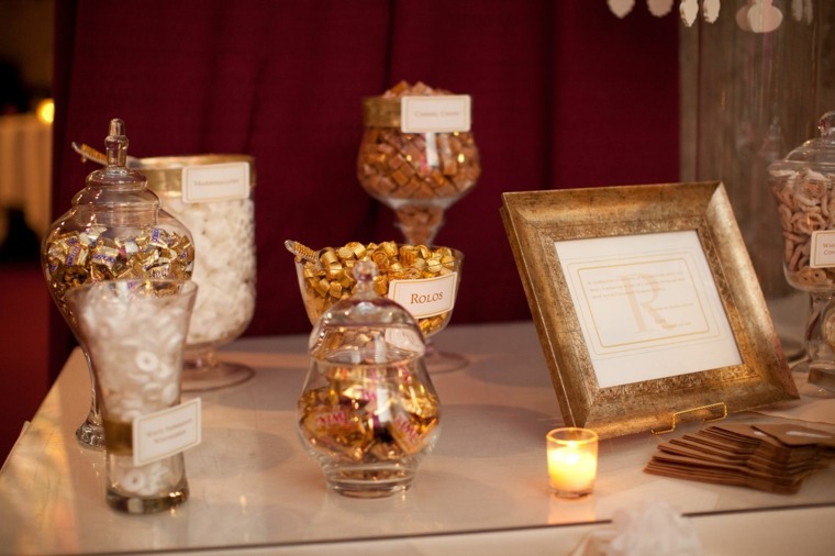 candy bar wedding white-gold