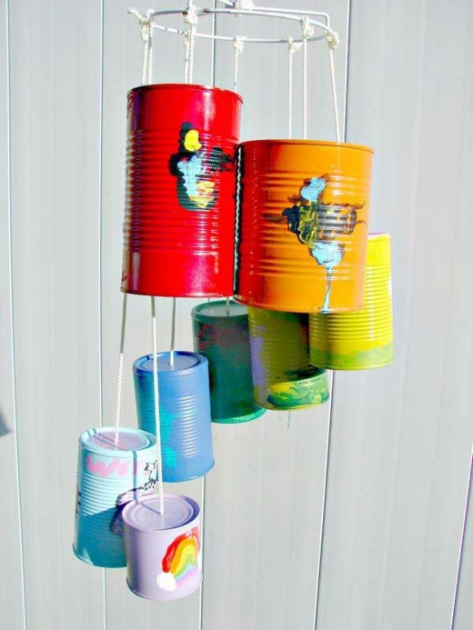 chime DIY tin cans