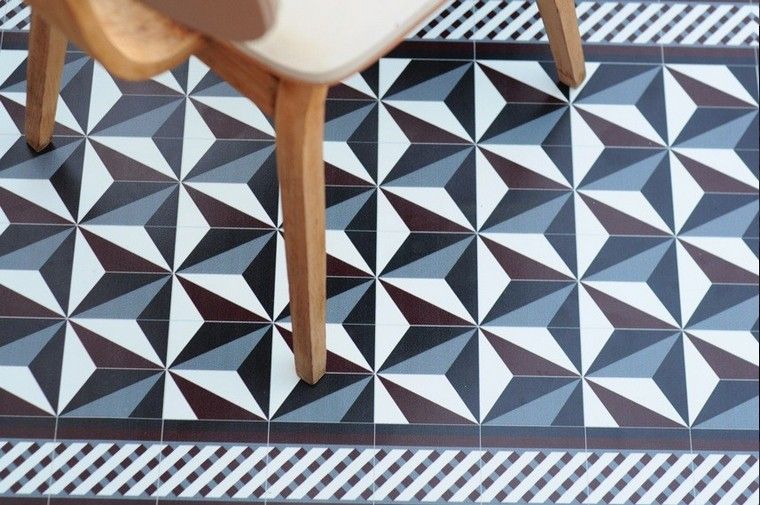 vinyl flooring imitation cement tile idea