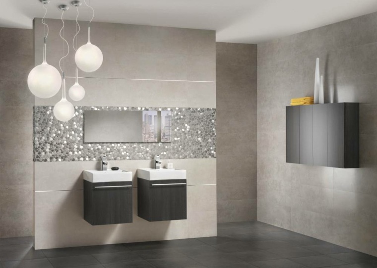 tile design bathroom bright fixture pendant trendy furniture wood mirror