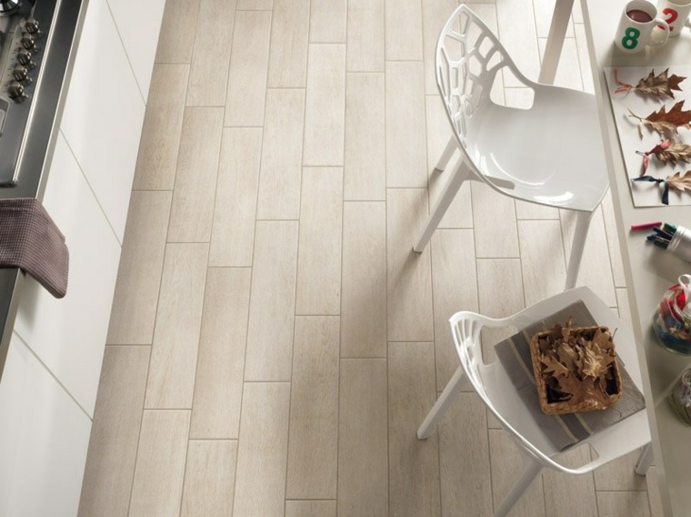 tiles imitation parquet kitchen