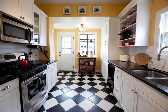 Kitchen Tile In Black And White 22, Black And White Tiles For Kitchen Floor