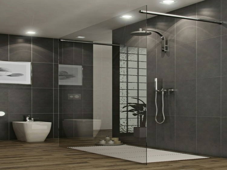 minimalist design shower tile