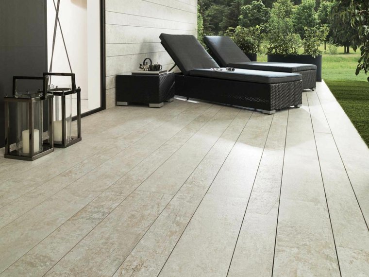 imitation wood outdoor tile Porcelanosa idee