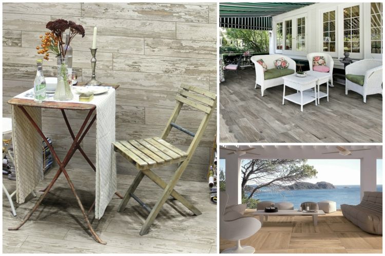 outdoor tile imitation wood design