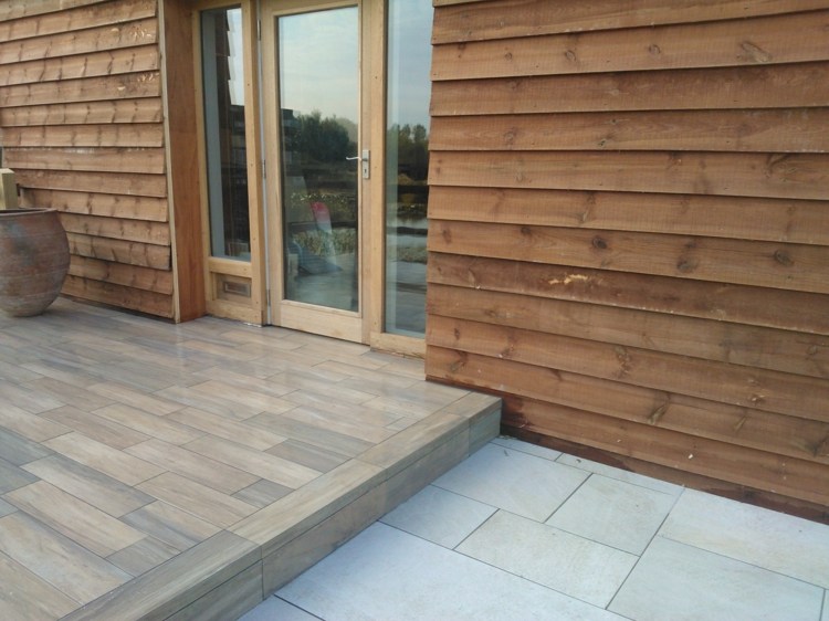 outdoor imitation wood patio tile TMK tiles