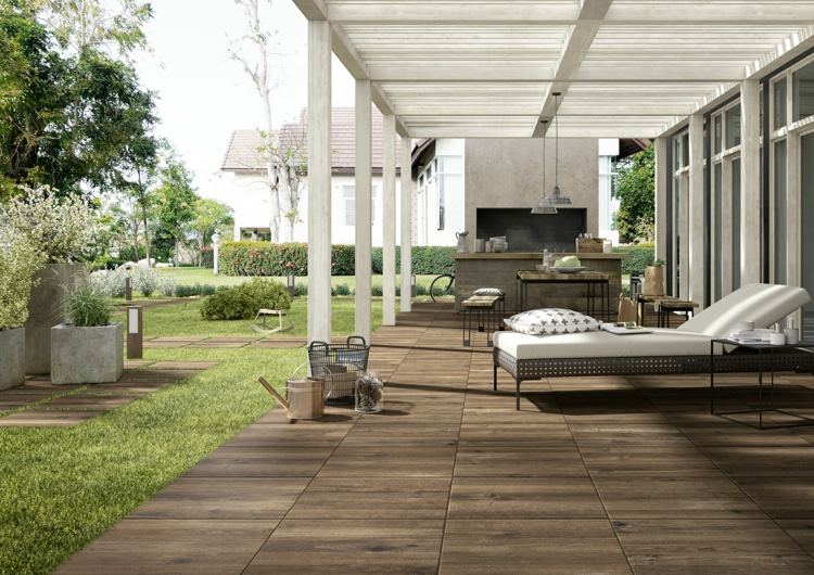 outdoor tile imitation wood veranda Marazzi