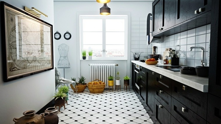 fantastic tile kitchen nordic white black wood