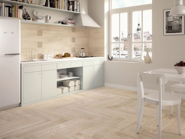 imitation tile flooring-light-kitchen open-table-chairs-white