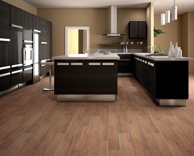 tiling-imitation-parquet-kitchen-furniture-wood-dark tile imitation parquet