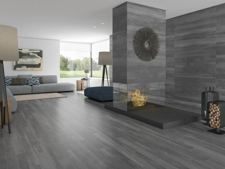 deco living room tile imitation parquet gray