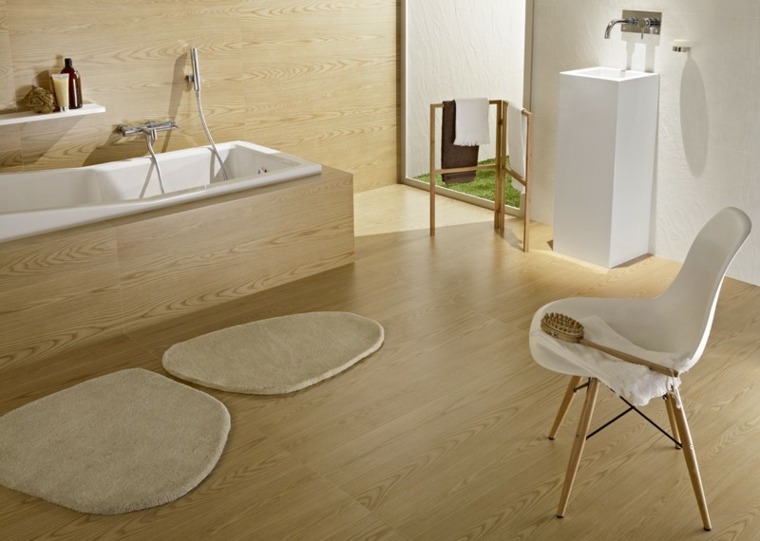 deco tile imitation parquet bathrooms