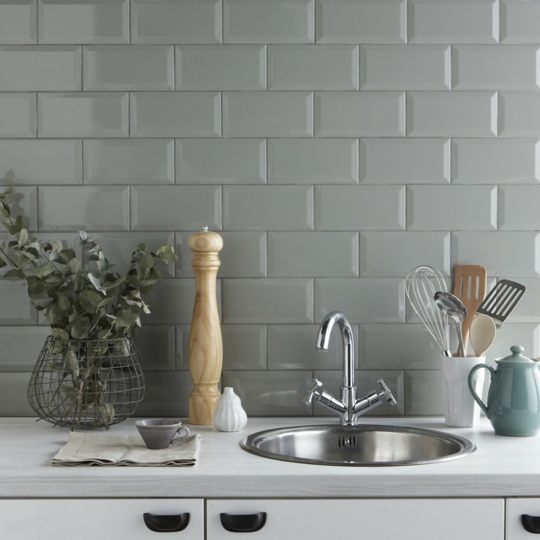 tile subway color kitchen backsplash