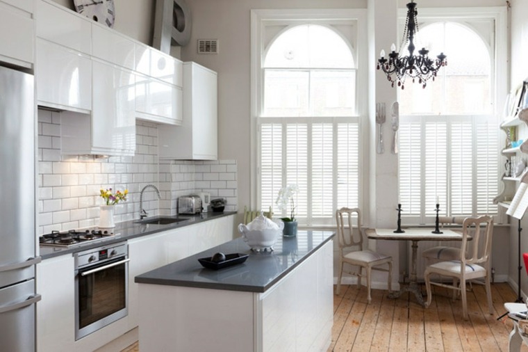 metro tile decorative white kitchen