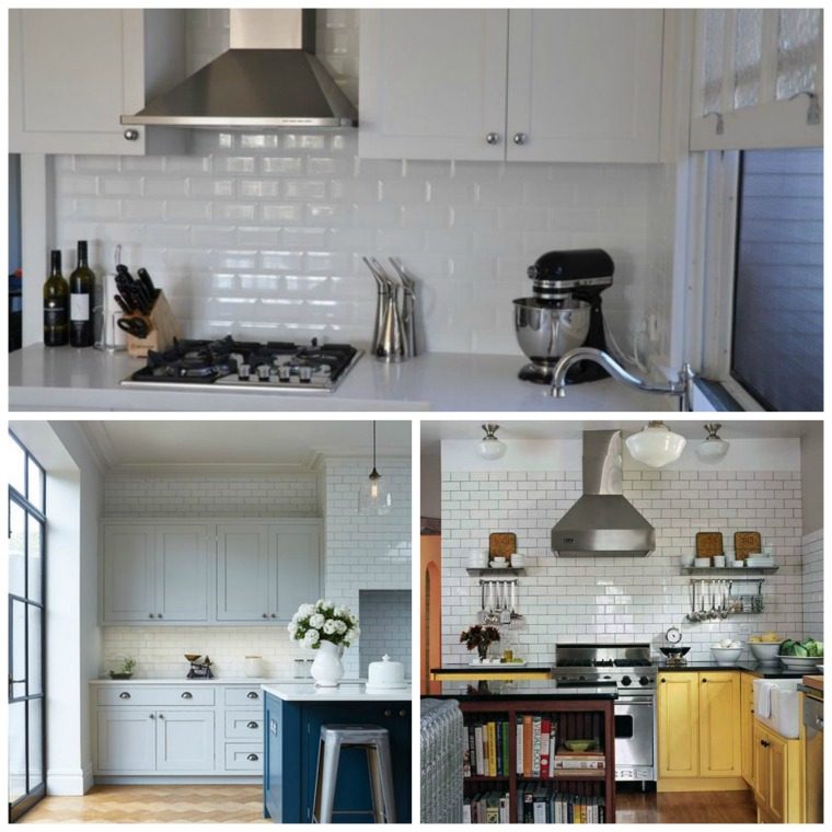 decorative subway tile white kitchens