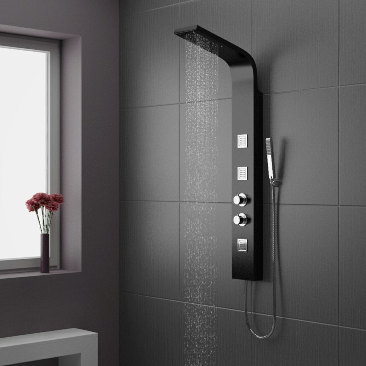 minimalist design shower tile