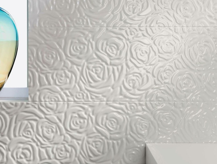 white bathroom tile pattern pink original modern design