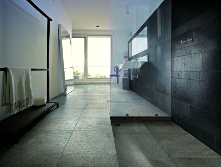 bathroom waxed concrete idea design shower cubicle