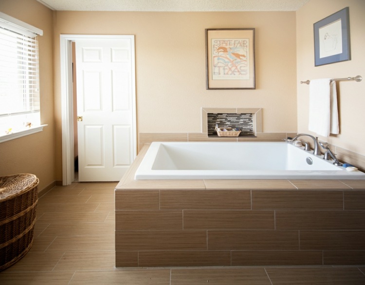 bathroom tile imitation wood deco