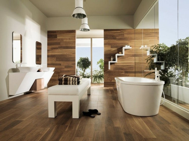 bathroom tile imitation elegant wood