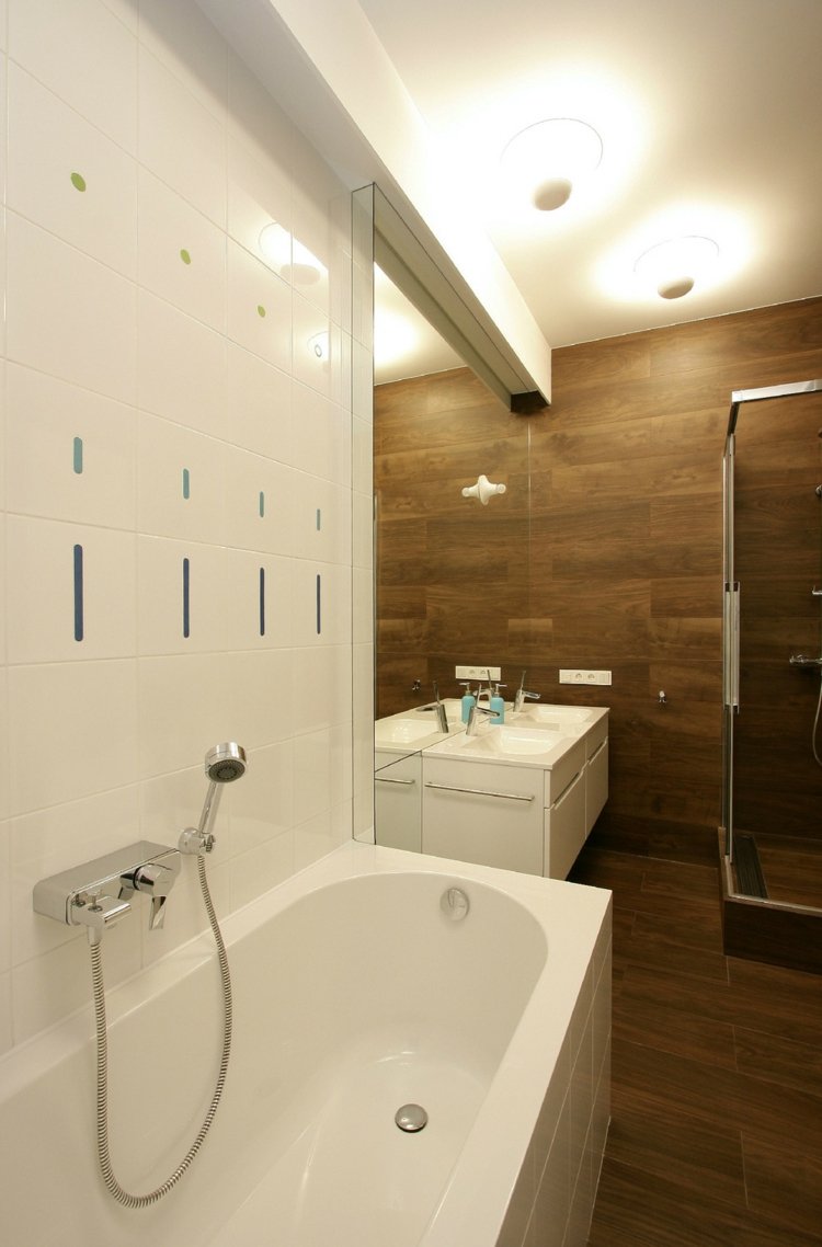 modern imitation wood bathroom tile