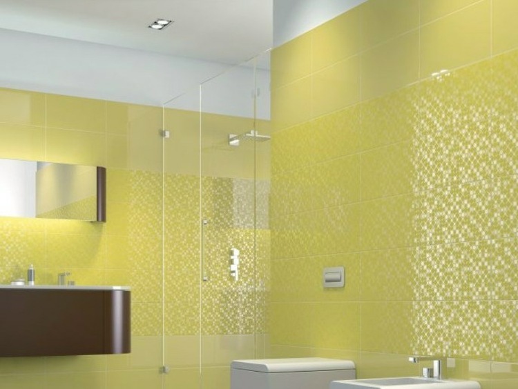 yellow bathroom tile NOVOCERAM