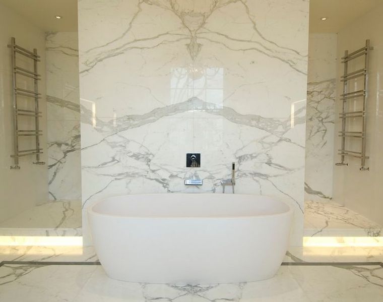 bathroom white marble idea amenagement