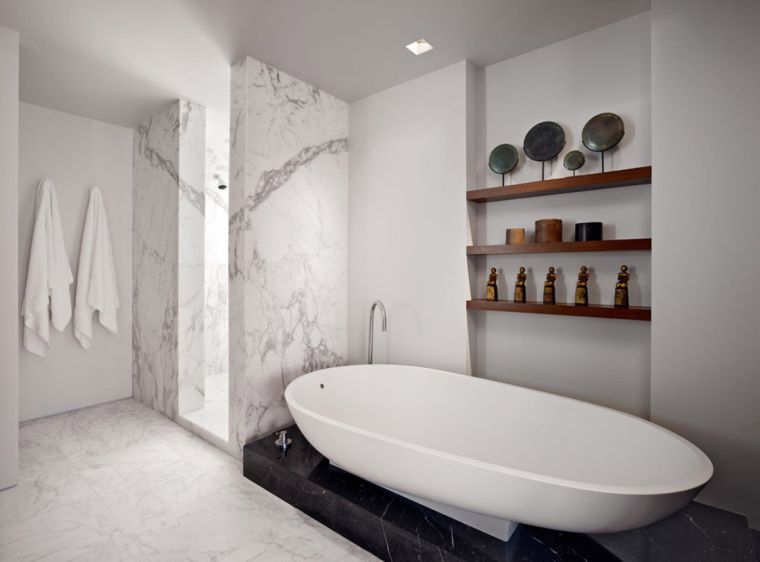 marble bathroom tile white bathtub