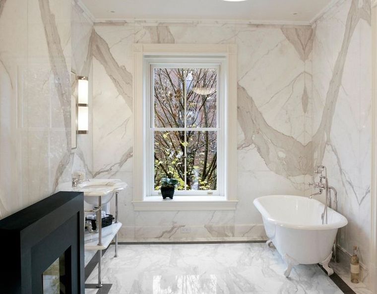 tile landscaping small bathroom white marble
